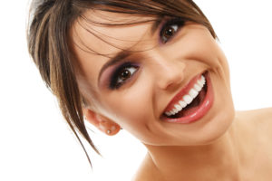 attractive woman smiling brown hair