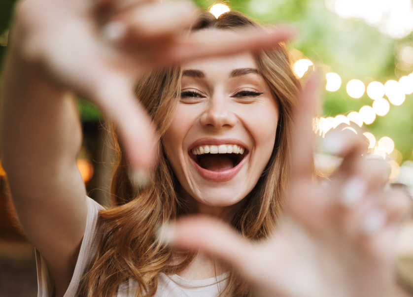 Woman smiling